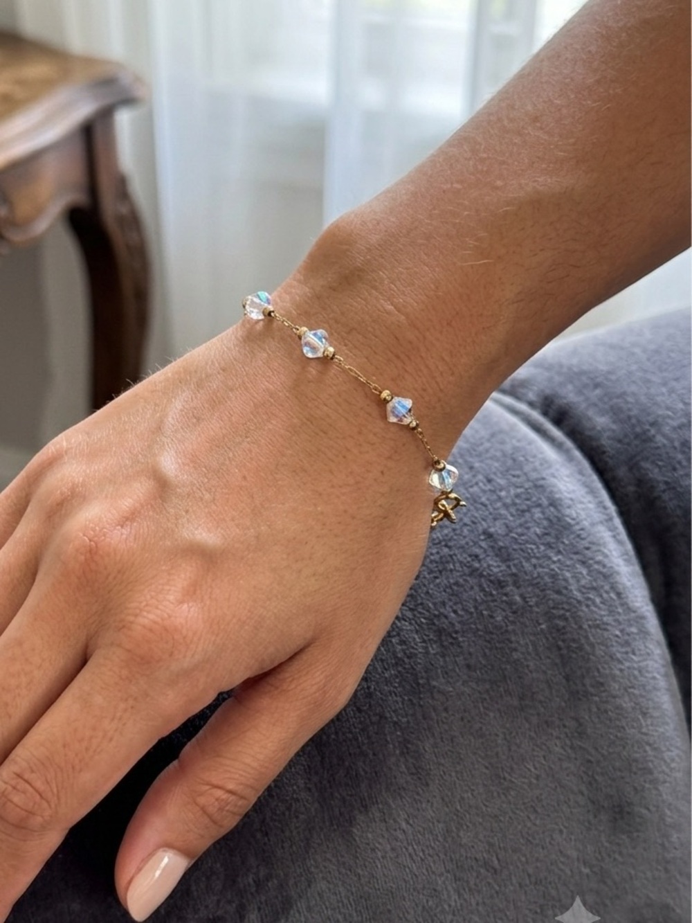 Handmade 🪡 🧵 Beaded Stainless Steel Bracelet